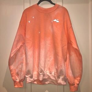 Custom Pastel Orange Tie Dye Sweatshirt